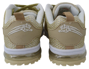 Plein Sport Gold Polyester Gretel Sneakers Shoes Plein Sport 