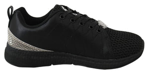 Plein Sport Black Polyester Runner Gisella Sneakers Shoes Plein Sport 