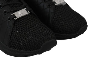 Plein Sport Black Polyester Runner Gisella Sneakers Shoes Plein Sport 