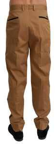Dolce & Gabbana Brown Chinos Trousers Cotton Stretch Pants
