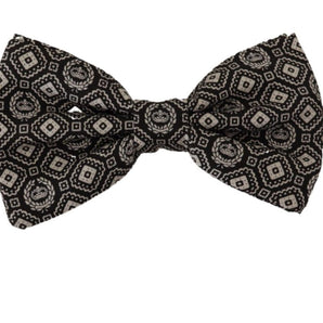 Dolce &amp; Gabbana Elegant Black Silk Bow Tie