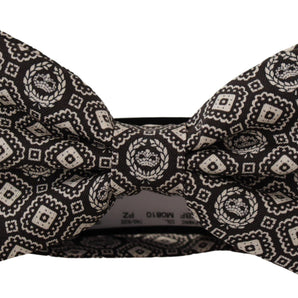 Dolce &amp; Gabbana Elegant Black Silk Bow Tie