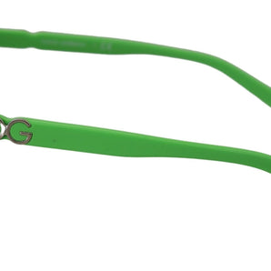 Dolce &amp; Gabbana Chic Green Acetate Round Sunglasses