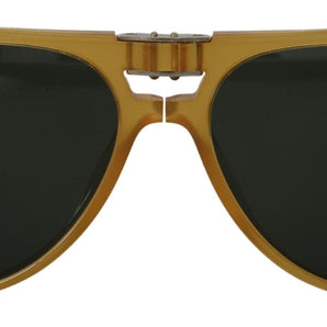 Dolce &amp; Gabbana Chic Yellow Aviator Acetate Sunglasses