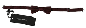 Dolce & Gabbana Purple Dotted Silk Adjustable Neck Papillon Bow Tie Dolce & Gabbana 