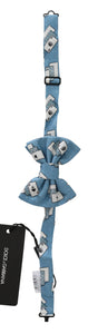 Dolce & Gabbana Light Blue Deck Of Cards Adjustable Neck Papillon Bow Tie Dolce & Gabbana 