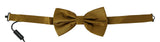 Dolce & Gabbana Yellow Mustard 100% Silk Butterfly Papillon Men Bow Tie Dolce & Gabbana 