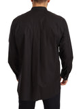 Dolce & Gabbana Black 100% Cotton Formal Dress Top Shirt