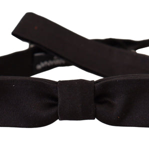 Dolce &amp; Gabbana Elegant Black Silk Bow Tie