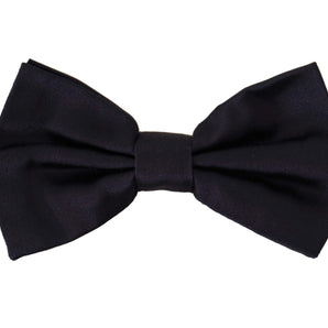 Dolce &amp; Gabbana Elegant Blue Silk Bow Tie