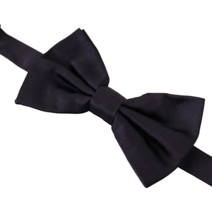 Dolce &amp; Gabbana Elegant Blue Silk Bow Tie