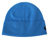 Givenchy Blue Wool Unisex Winter Warm Beanie Hat Givenchy 