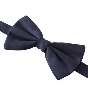 Dolce &amp; Gabbana Elegant Sapphire Silk Bow Tie