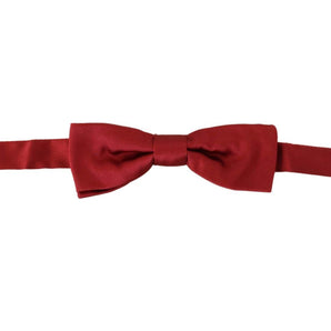 Dolce &amp; Gabbana Elegant Silk Red Bow Tie