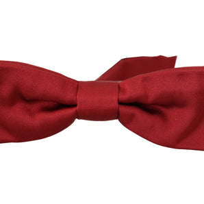 Dolce &amp; Gabbana Elegant Silk Red Bow Tie