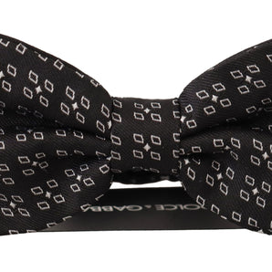 Dolce &amp; Gabbana Elegant Polka Dot Silk Bow Tie