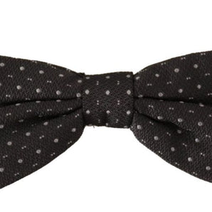 Dolce &amp; Gabbana Elegant Polka Dot Silk Bow Tie