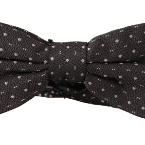 Dolce &amp; Gabbana Elegant Polka Dot Silk Bow Tie