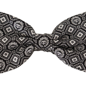 Dolce &amp; Gabbana Elegant Silk Black Bow Tie