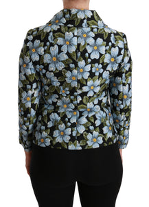 Dolce & Gabbana Multicolor Floral Blazer Coat Polyester Jacket