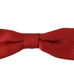 Dolce &amp; Gabbana Elegant Red Silk Bow Tie