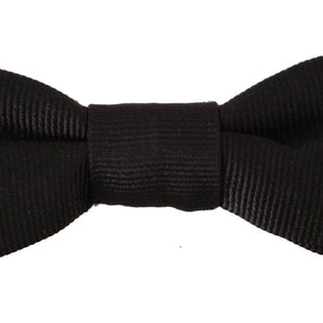 Dolce &amp; Gabbana Elegant Black Silk Bow Tie