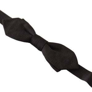 Dolce &amp; Gabbana Elegant Black Silk Bow Tie