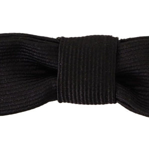 Dolce &amp; Gabbana Elegant Silk Black Bow Tie