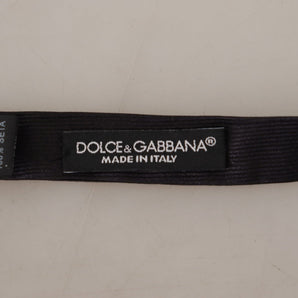 Dolce &amp; Gabbana Elegant Silk Black Bow Tie