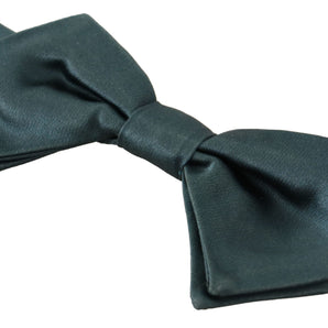 Dolce &amp; Gabbana Elegant Green Silk Bow Tie