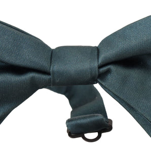 Dolce &amp; Gabbana Elegant Green Silk Bow Tie