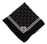 Dolce & Gabbana Black Patterned Silk Square Handkerchief Scarf Dolce & Gabbana 