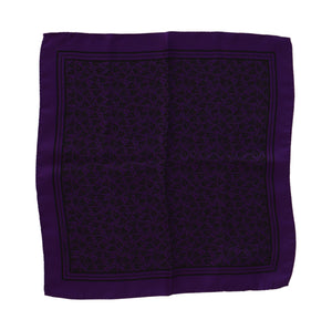 Dolce & Gabbana Purple Patterned Square Handkerchief Scarf Dolce & Gabbana 