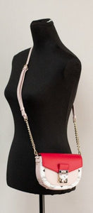 MCM Patricia Mini Firefly Red Visetos Leather Crossbody Belt Handbag Bag Purse MCM 