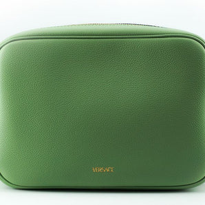 Versace Elegante bolso con estuche para cámara de cuero verde menta