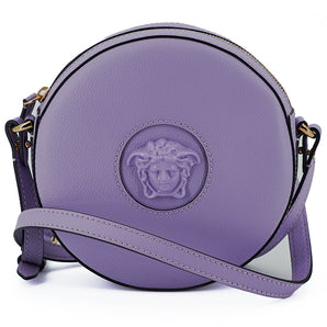 Versace Elegant Purple Round Shoulder Bag