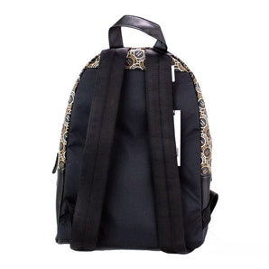 Marc Jacobs Signet Mochila mediana de cuero con logo estampado en negro