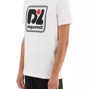 Dsquared² White Cotton T-Shirt, Nahim - Luxury Wardrobe