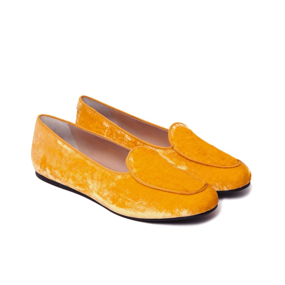 Charles Philip Yellow Leather Di Calfskin Flat Shoe