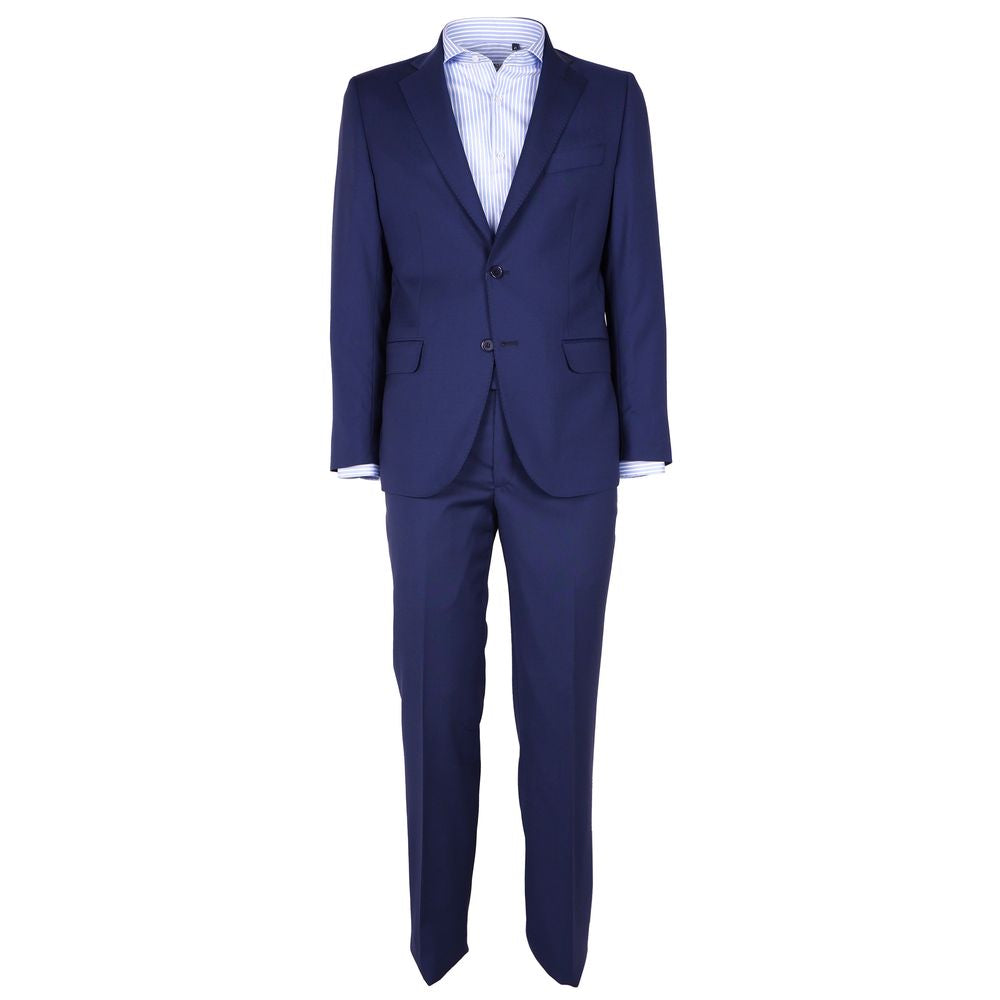 Made in Italy Blue Wool Vergine Suit