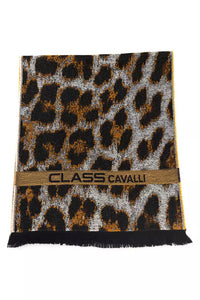 Cavalli Class Brown Wool Scarf Cavalli Class 