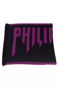 Philipp Plein Purple Wool Scarf Philipp Plein 