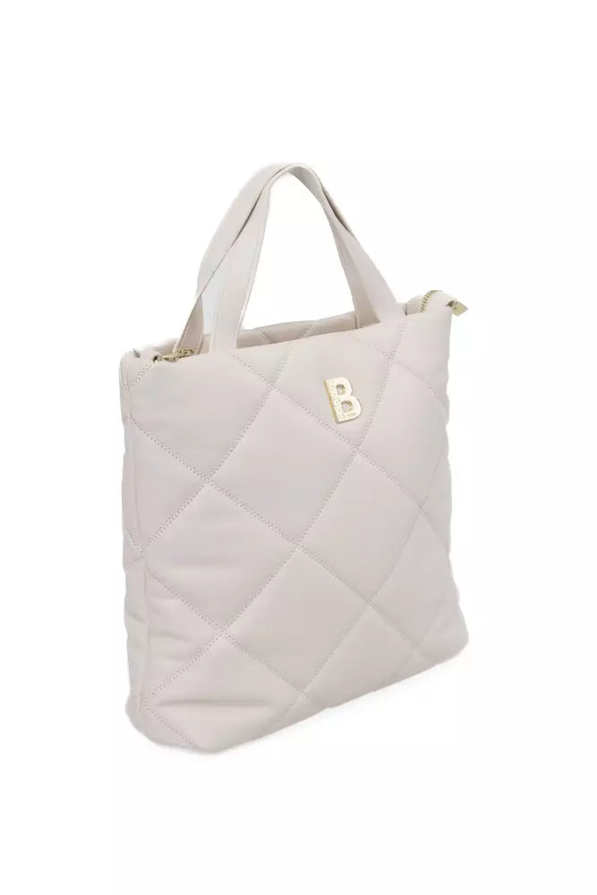 Baldinini Trend Beige Polyethylene Shoulder Bag, Nahim - Luxury Wardrobe
