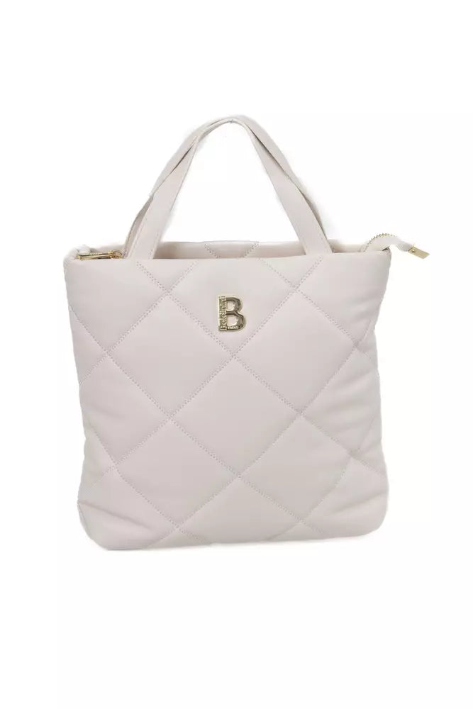 Baldinini Trend Beige Polyethylene Shoulder Bag, Nahim - Luxury Wardrobe