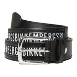 Bikkembergs Black Leather Di Calfskin Belt Bikkembergs 