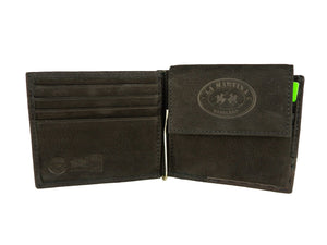 La Martina Black Leather Wallet La Martina 