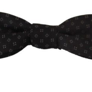 Dolce &amp; Gabbana Elegant Silk Black Bow Tie for Men