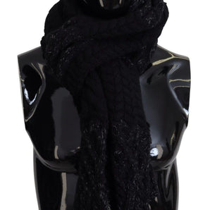 Dolce & Gabbana Elite Black Wool Blend Men's Scarf