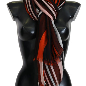 Dolce &amp; Gabbana Elegant Multicolor Silk Fringed Scarf