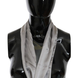 Ermanno Scervino Sleek Silver Silk Neck Scarf for Men